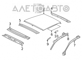 Roof pillar front left VW Jetta 19-21
