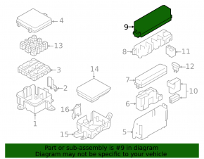 Nissan Leaf 13-17 Narrow Left Underhood Fuse Box Assembly