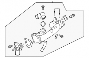 Thermostat housing Kia Sorento 19-20 3.3