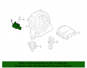 Airbag sensor front right Porsche Macan 15-