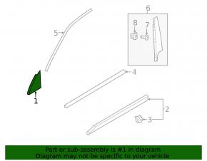 Triangle door plug outer front right Volvo XC60 18-23