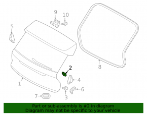 Upper left tailgate bumper Volvo XC60 18-23