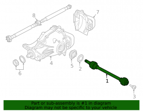 Drive axle rear right BMW 7 G11 G12 16-22 3.0