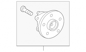 Rear right hub Lexus UX250h UX300h 19-24 FWD