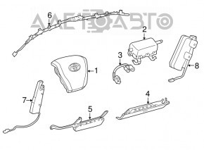 Airbag in the steering wheel driver Toyota Avalon 13-18 shot