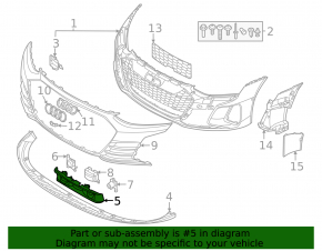 Front bumper cover for the Audi e-tron GT 22-24 radar cruise control
