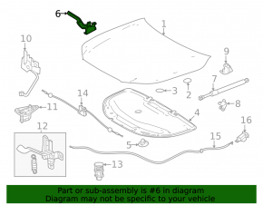 Right hood hinge for Lexus TX 24-25