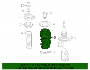 Front left spring Infiniti QX30 17-19 FWD