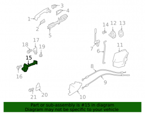 Mitsubishi Outlander 22-25 rear left door stop