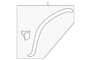 Rear left fender arch trim for VW Tiguan 09-18 SEL, on the fender, broken fastening, scratches