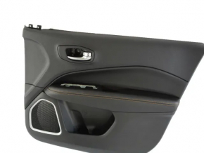 Door trim card front right Jeep Compass 17- black, black leather armrest, brown stitching