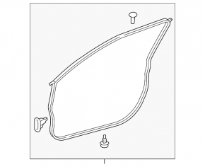 Front left door seal for Toyota Camry v70 18-24