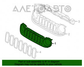 Jeep Renegade 15-18 pre-rest silver radiator grille cover