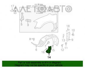 Front left mudguard for Lexus RX300 98-03