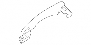 Door handle outer rear left Nissan Sentra 20-24
