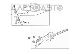 Rear window trim right Honda Accord 18-22 gray