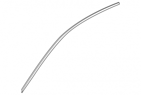 Upper front right door molding with seal Chevrolet Impala 14-20 clouded chrome