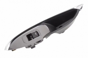 Rear left window lift control trim Chevrolet Malibu 16- gray with chrome molding