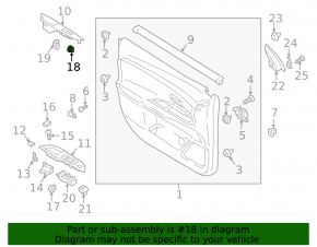 Front right door lock button Mitsubishi Outlander 14-21