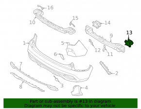 Right rear bumper reinforcement fang Kia Seltos 2021-23 FWD