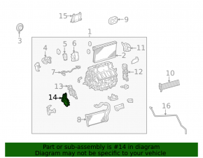 Actuator motor for the heater ventilation system of the Lexus LS 18-23