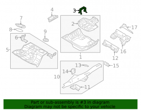 Spare wheel mounting bracket for Audi A4 B8 08-16 sedan
