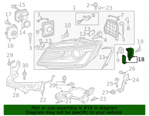 Daytime running light module DRL right Audi Q5 8R 13-17 rest