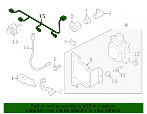 Wiring for the front bumper of the Audi A4 B9 20-25 for parking sensors