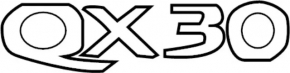 Emblem inscription QX30 trunk door Infiniti QX30 17-19