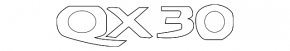 Emblem inscription QX30 trunk door Infiniti QX30 17-19