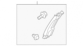 Subaru Forester 14-18 SJ center pillar trim, upper belt, left, gray