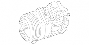 Air conditioning compressor Mercedes C-class W205 43 AMG 17-21