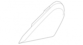 Side trim passenger seat right rear Mercedes C-class W205 15-18 black, scratches