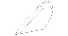 Side trim passenger seat right rear Mercedes C-class W205 15-18 black, scratches
