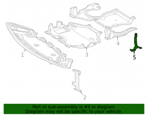 Left-center underbody protection bracket for Mercedes GLC 16-22