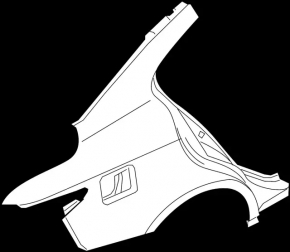 Quarter wing rear left Infiniti Q50 14-20