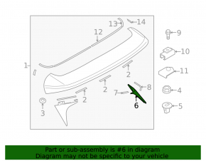 Left rear window molding Mazda CX-5 13-16