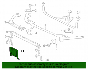 Cruise radar bracket Jaguar F-Pace 19-23