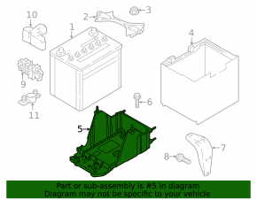 Mazda CX-50 23-24 battery tray without I-Stop