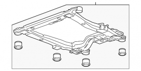 Front subframe Chevrolet Cruze 11-16 rusty