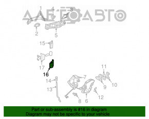 Door hinge lower rear right Mercedes W211