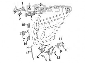 Door hinge lower rear right Mercedes W211