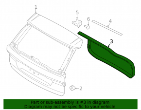 Rubber seal for the tailgate Volvo XC60 18-23