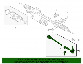 Right steering rod with tip for BMW 5 F90 17-23 M5