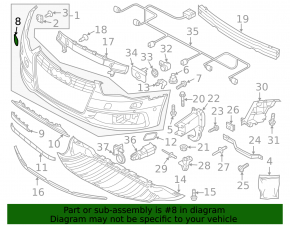 Plug towing hook front bumper Audi A6 C7 12-15 prerest