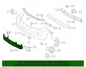 Toyota Land Cruiser 13-15 front bumper lower grille