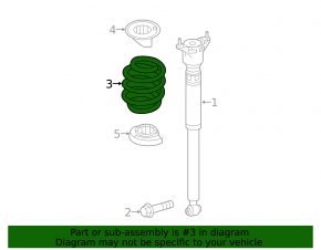 Rear left spring Infiniti QX30 17-19 AWD