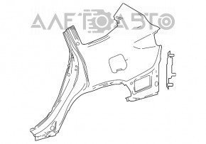 Rear right wing for Toyota Highlander 20-25 with BSM