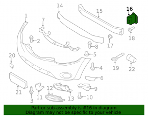 Right front bumper reinforcement fang for Nissan Murano z51 09-14