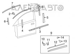 Lower front right door trim for Lexus Hs250h 10-12